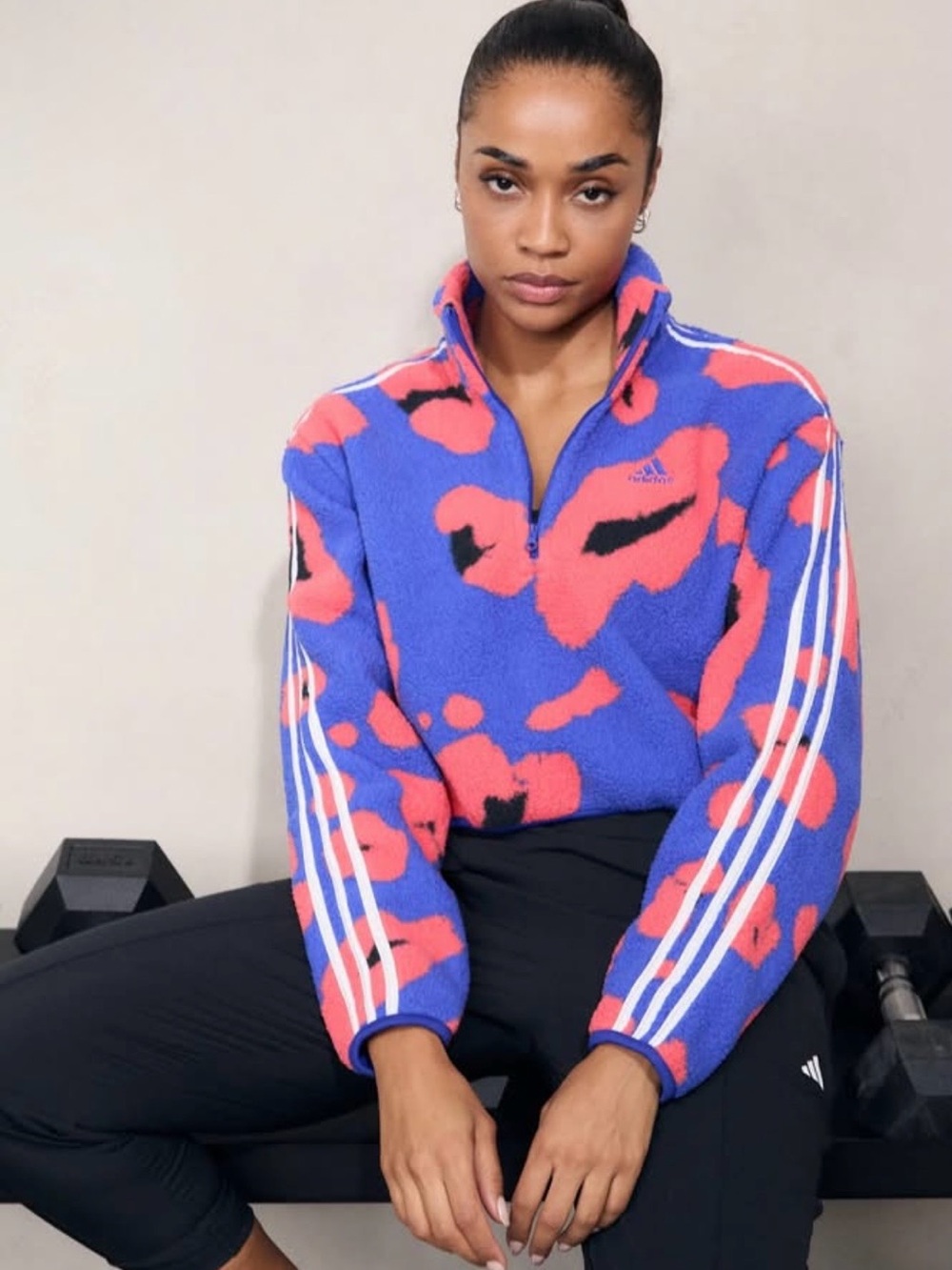Adidas $135 quarter zip crop. PTP 22